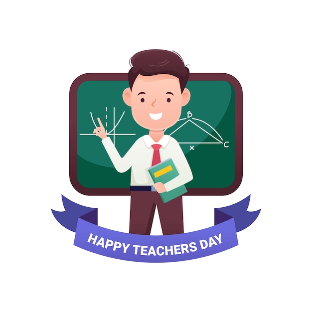 World teacher's day logo banner design