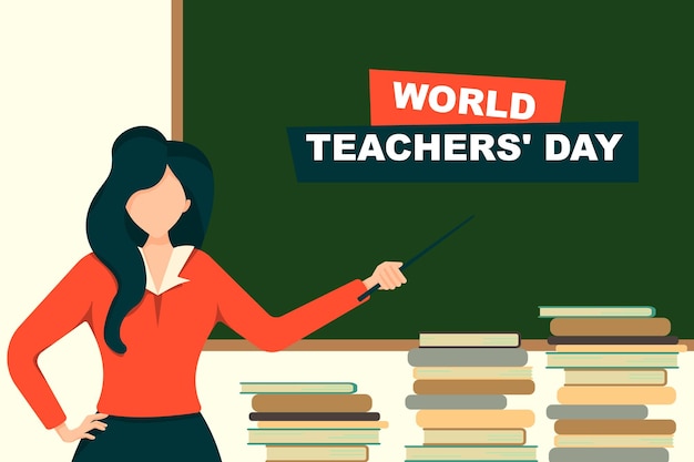 Background della giornata mondiale degli insegnanti apprezzamento alla carriera