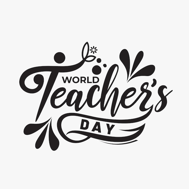 World teachers day lettering deisgn