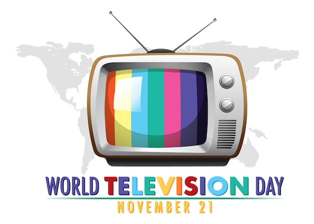 Vector world television day logo design