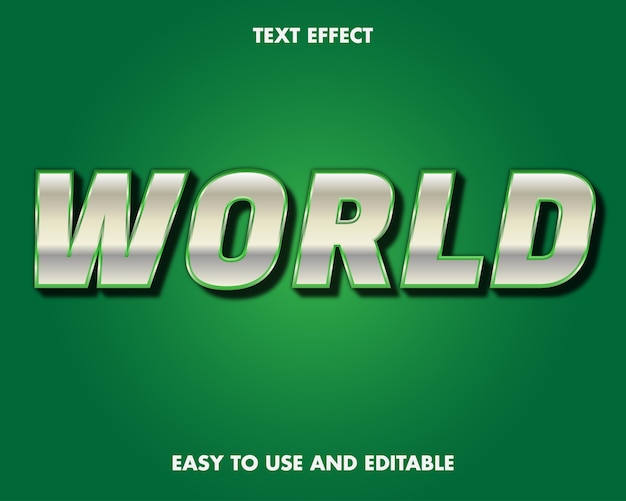 World text effect. editable font style.