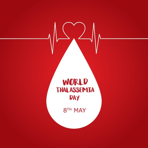 World thalassemia day 8th may concept with vector elements