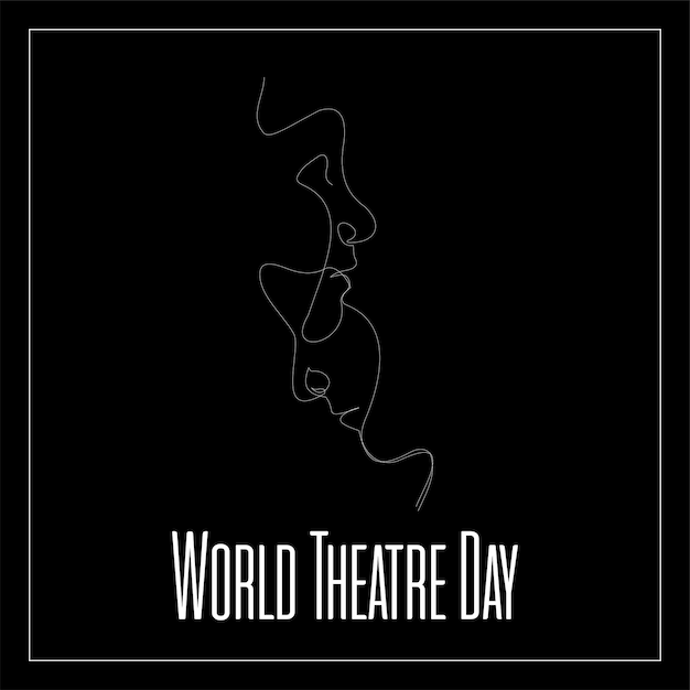 World Theater Day Vector illustration for your design card banner poster