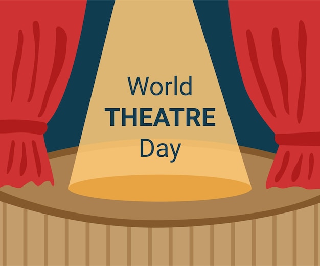 Vector world theatre day