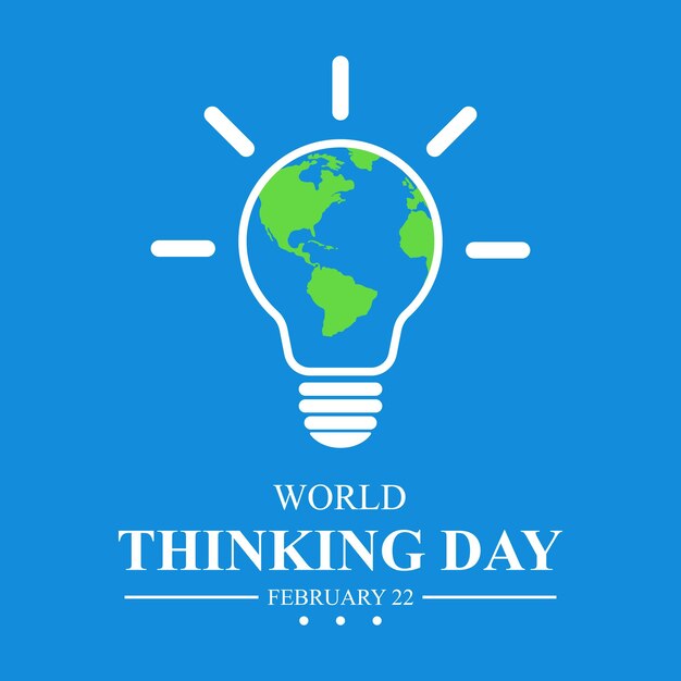 Premium Vector World thinking day vector illustration. suitable for