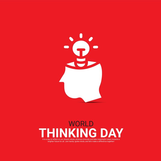 세계 사고의 날 세계 생각의 날 크리에이티브 광고 디자인