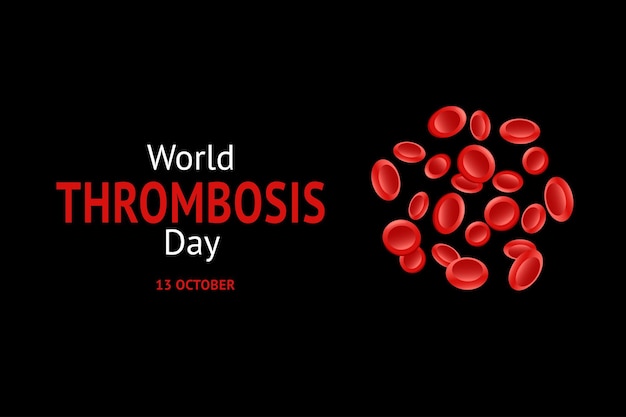 World Thrombosis Day 13 October Design vector illustration with Thrombosis symbol