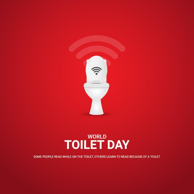World toilet day and wifi free vector