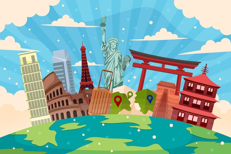Vector 世界観光デーの背景
