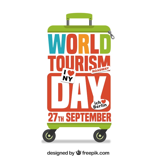 Vector world tourism day background