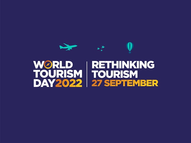 World Tourism Day concept vector illustration. Travel concept background. Rethinking tourism.