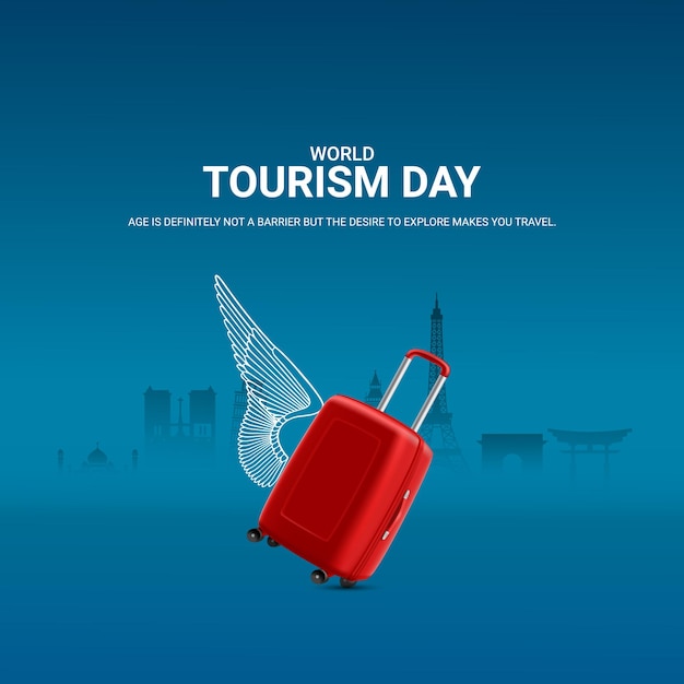 World Tourism Day creative design for social media poster