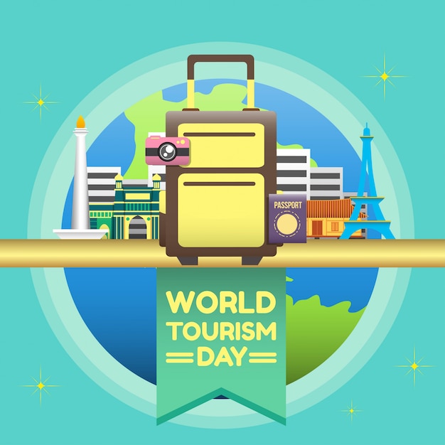 Illustrazione di giornata mondiale del turismo