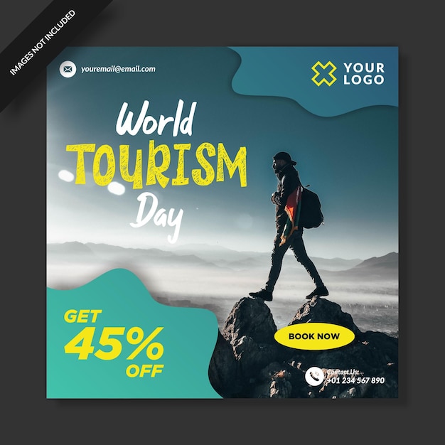 Шаблон всемирного дня туризма в instagram