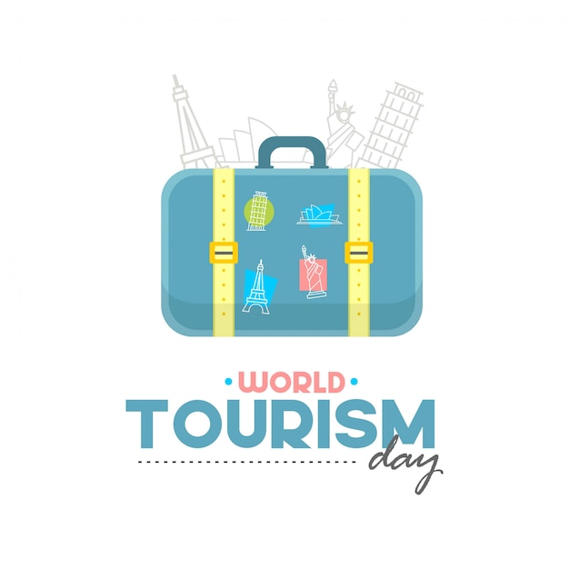 Illustrazione di vettore di logo giornata mondiale del turismo