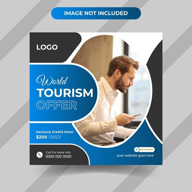 World tourism social media post design