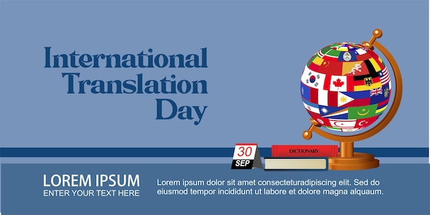 World Translation Day Vector Design Illustration Logo for banner poster and greeting card