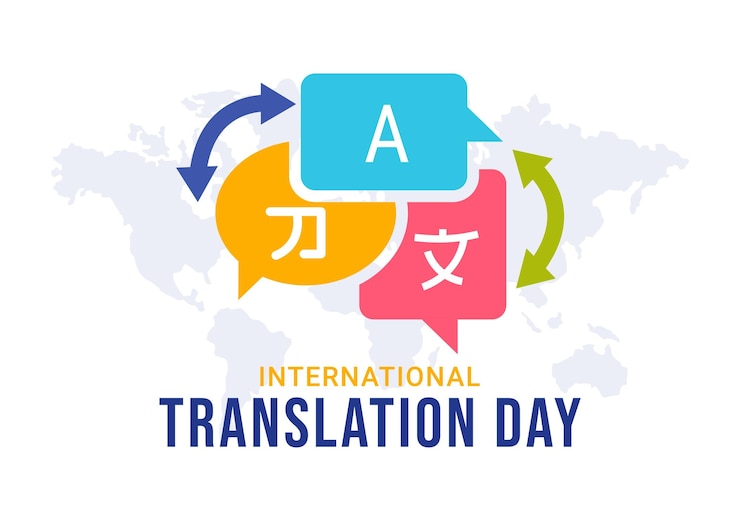 Vector 世界翻訳者日 イラスト 各国の挨と多言語国際コミュニケーション