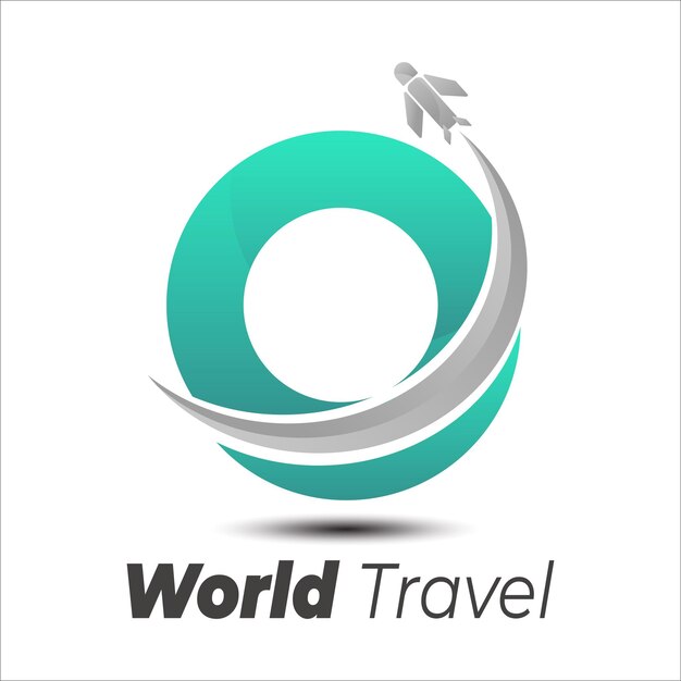 Vector world travel logo