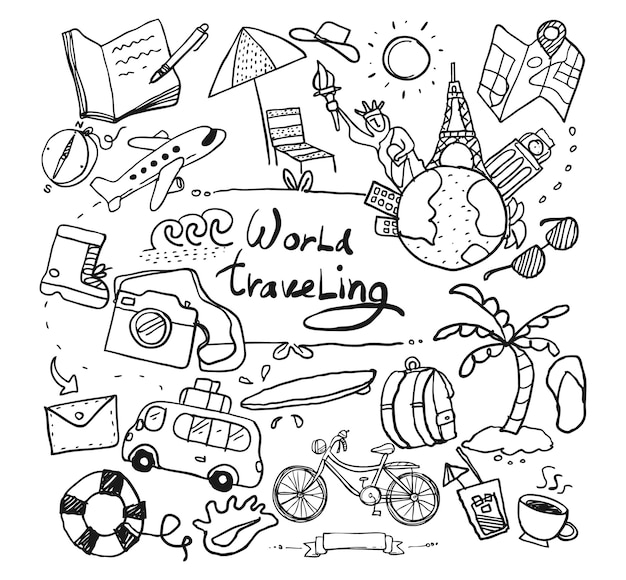 World traveling doodle