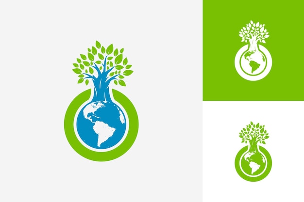 World Tree Logo Template Design Vector, Emblem, Design Concept, Creative Symbol, Icon