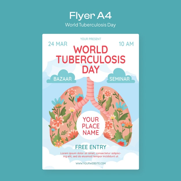 world tuberculosis day awareness event flyer