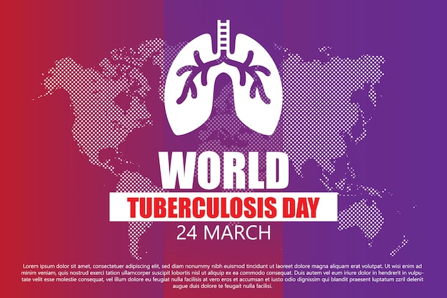 Vector world tuberculosis day illustration poster or banner background