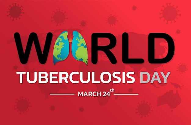 Giornata mondiale della tubercolosi 24 marzo concetto di giornata di solidarietà medica illustrazione vettoriale