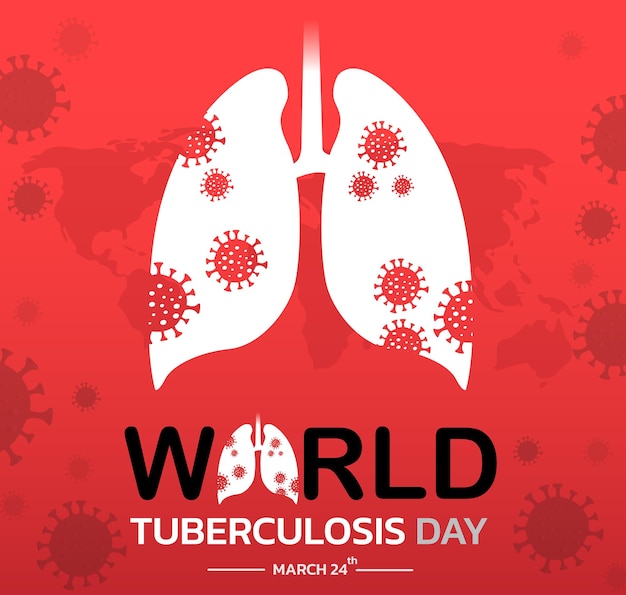 Vector world tuberculosis day march 24 medical solidarity day concept vector illustration