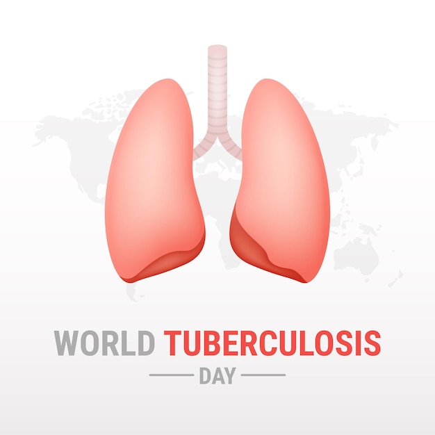 world tuberculosis day on white background
