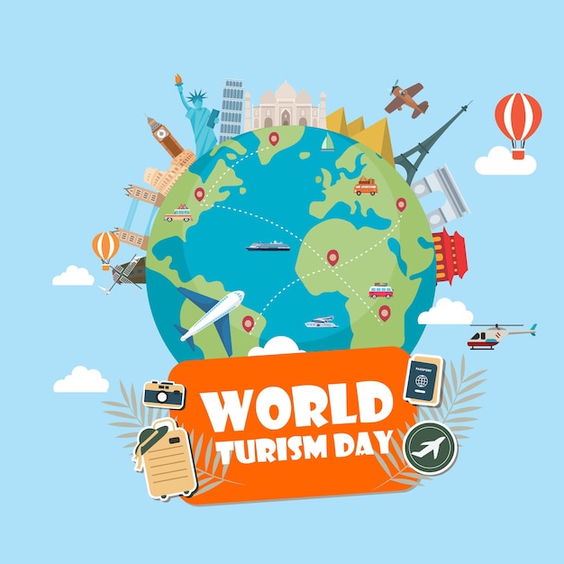 Vector world turism day