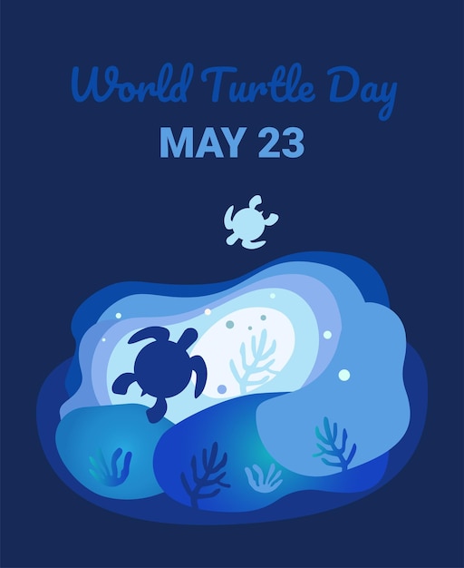 Vector world turtle day