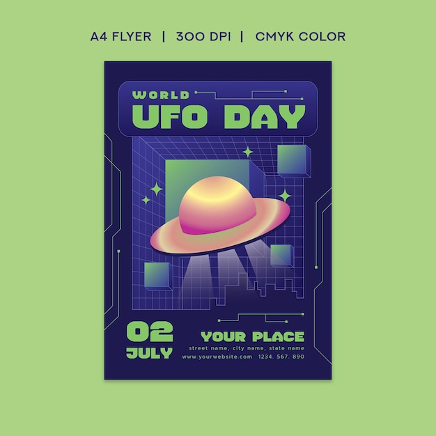 World ufo day flyer