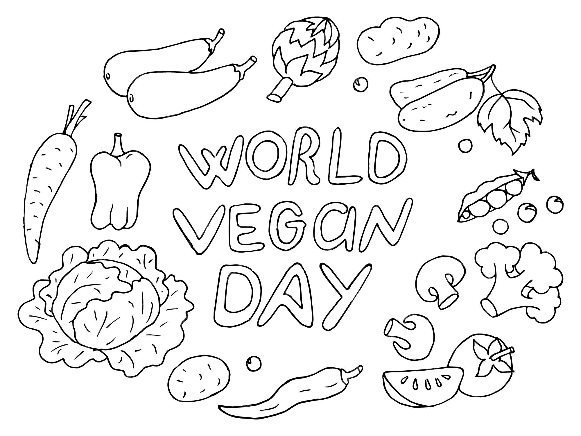 World Vegan Day - Modern Lettering Design with Trendy 70s Script Style.  Isolated Vector Typography Illustration Stock Vector - Illustration of  print, world: 269887041