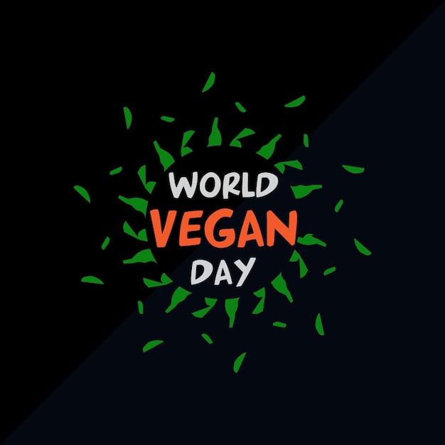 World Vegan Day T-shirt design vector