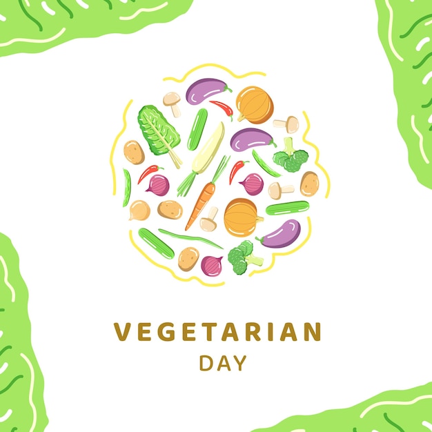 World Vegetarian Day Illustration Banner