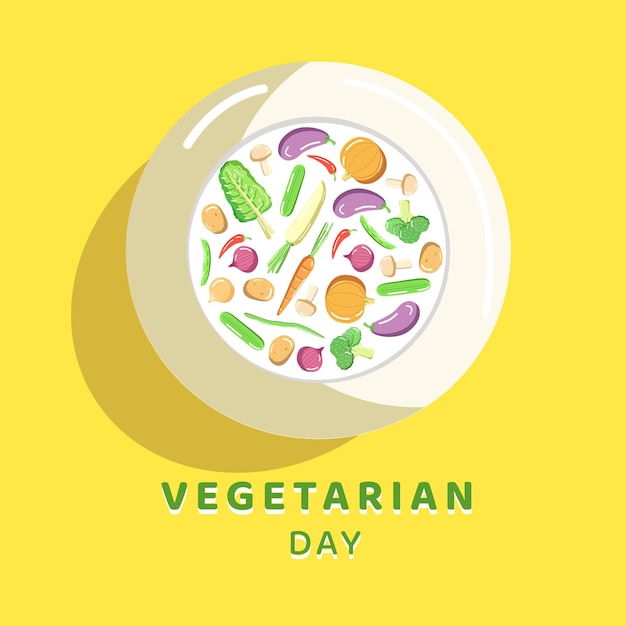 World Vegetarian Day Illustration Banner