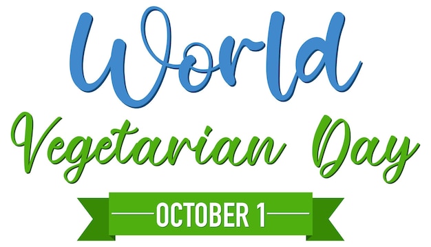 World Vegetarian Day logo on white background