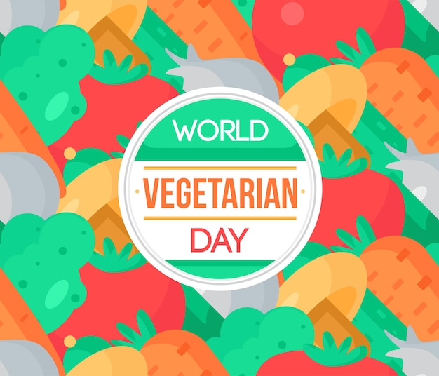 Vettore giornata mondiale vegetariana