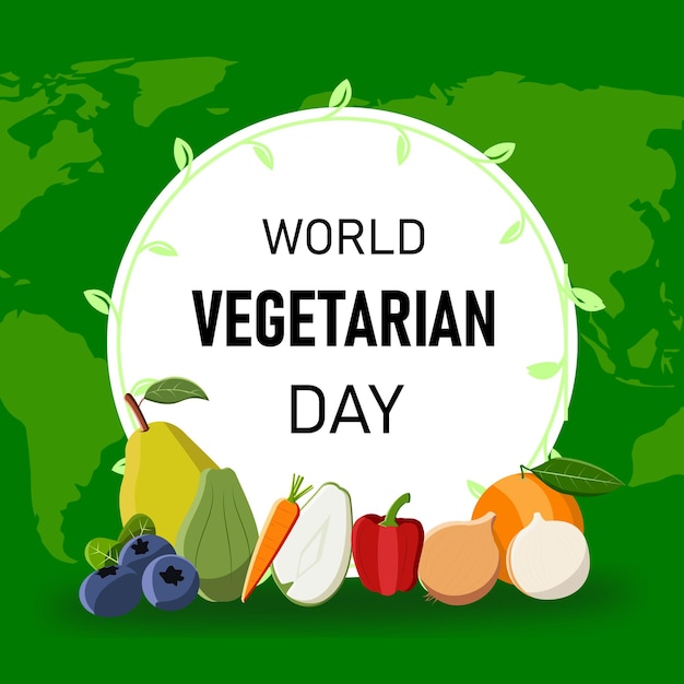 Vector world vegetarian day