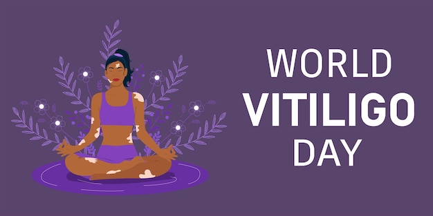 Vector world vitiligo day concept