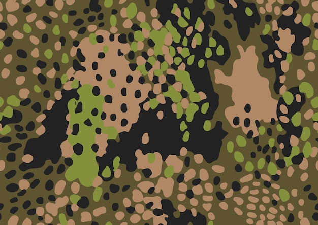 World War 2 Waffen SS pea dot camouflage seamless pattern design