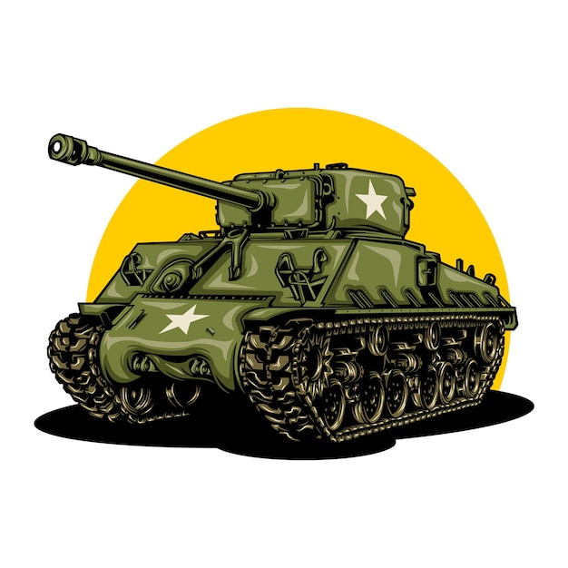 World war tank illustration