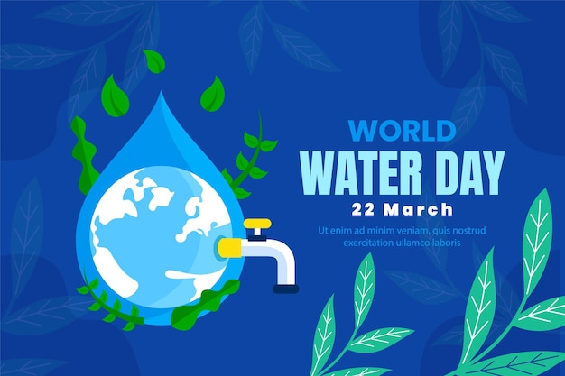World Water Day abstract poster Vector illustration