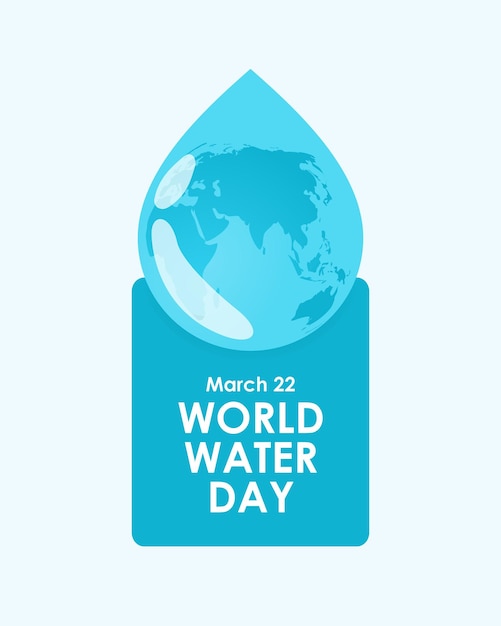 World water day background flat design