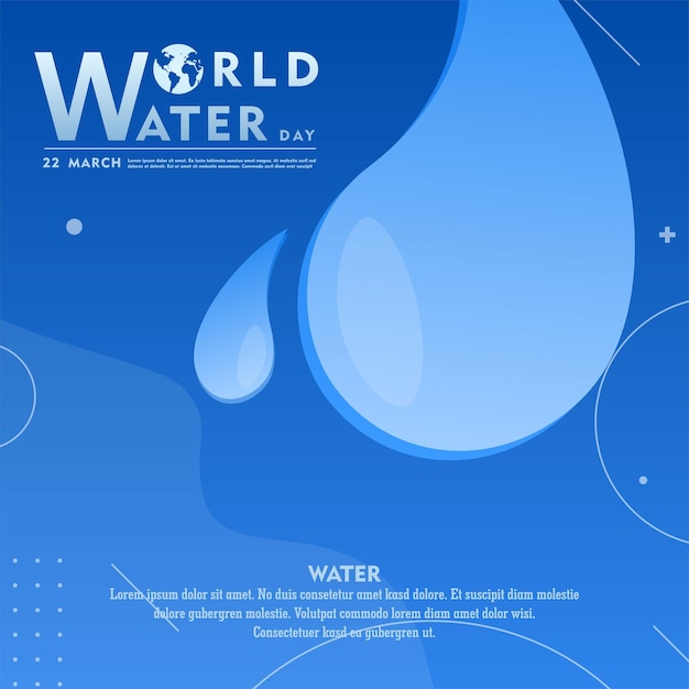 Поздравительная открытка или плакат к Всемирному дню воды