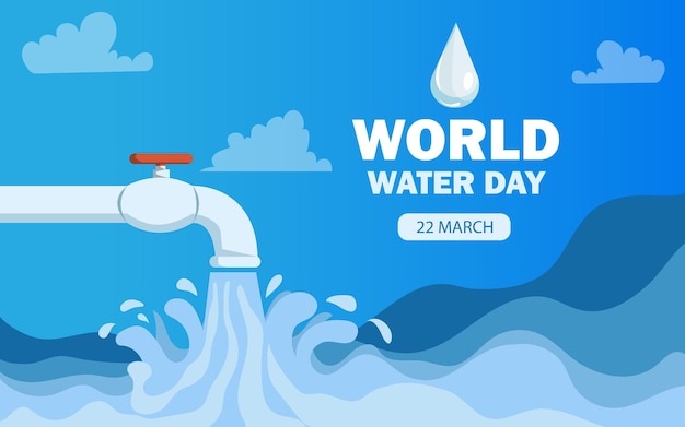 world water day background greeting card or poster for campaign save water