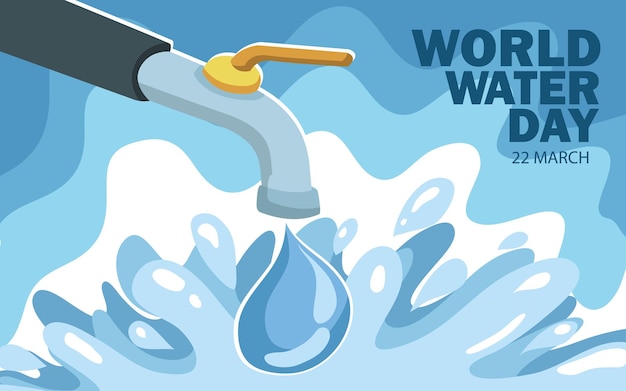 world water day background greeting card or poster for campaign save water