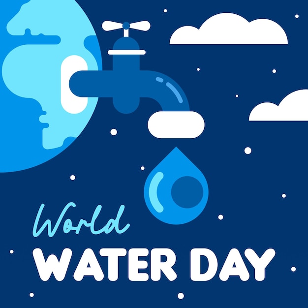 World water day background illustration