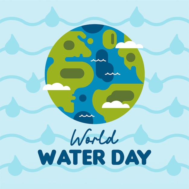 World water day background illustration